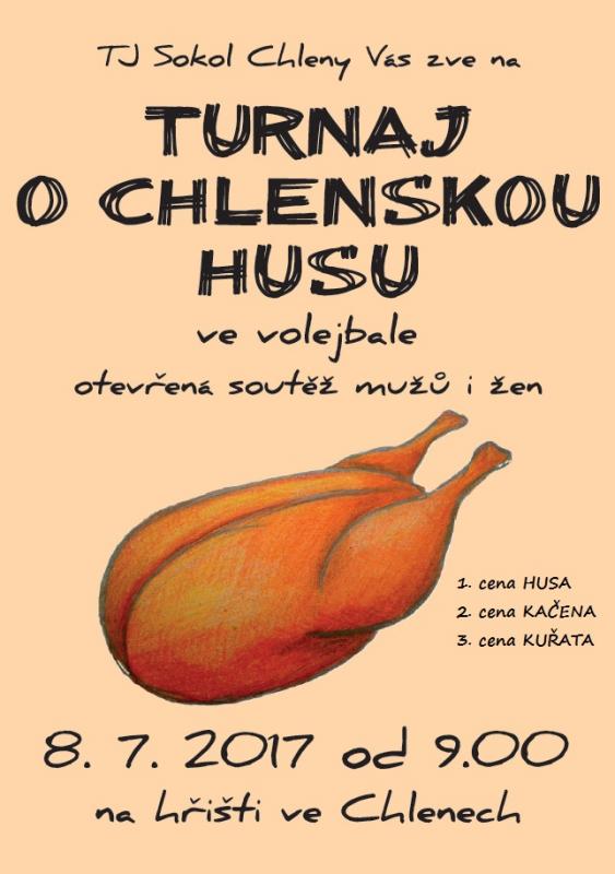 Plakát - Volejbalový turnaj o chlenskou husu
